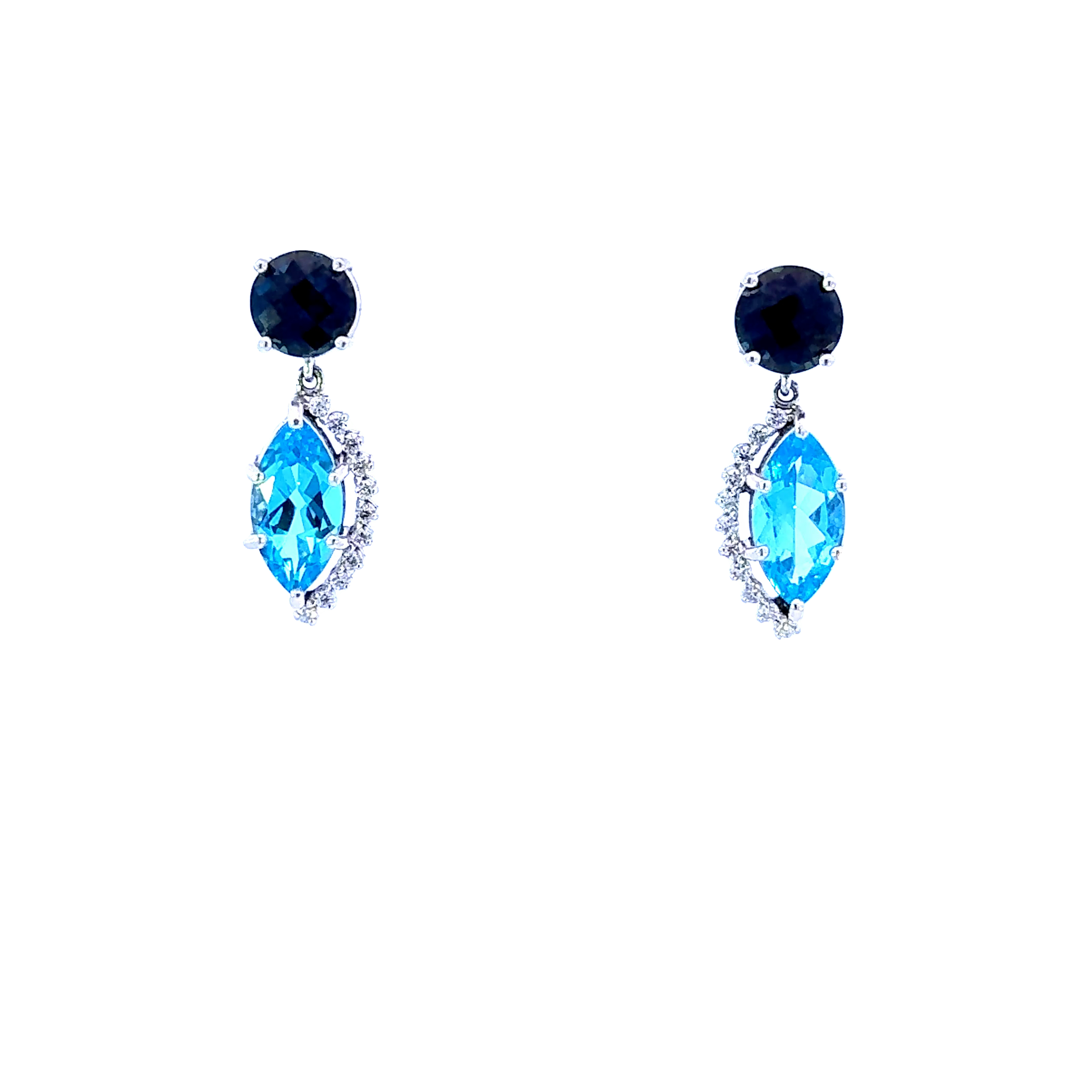 14k Topaz Drop Earrings