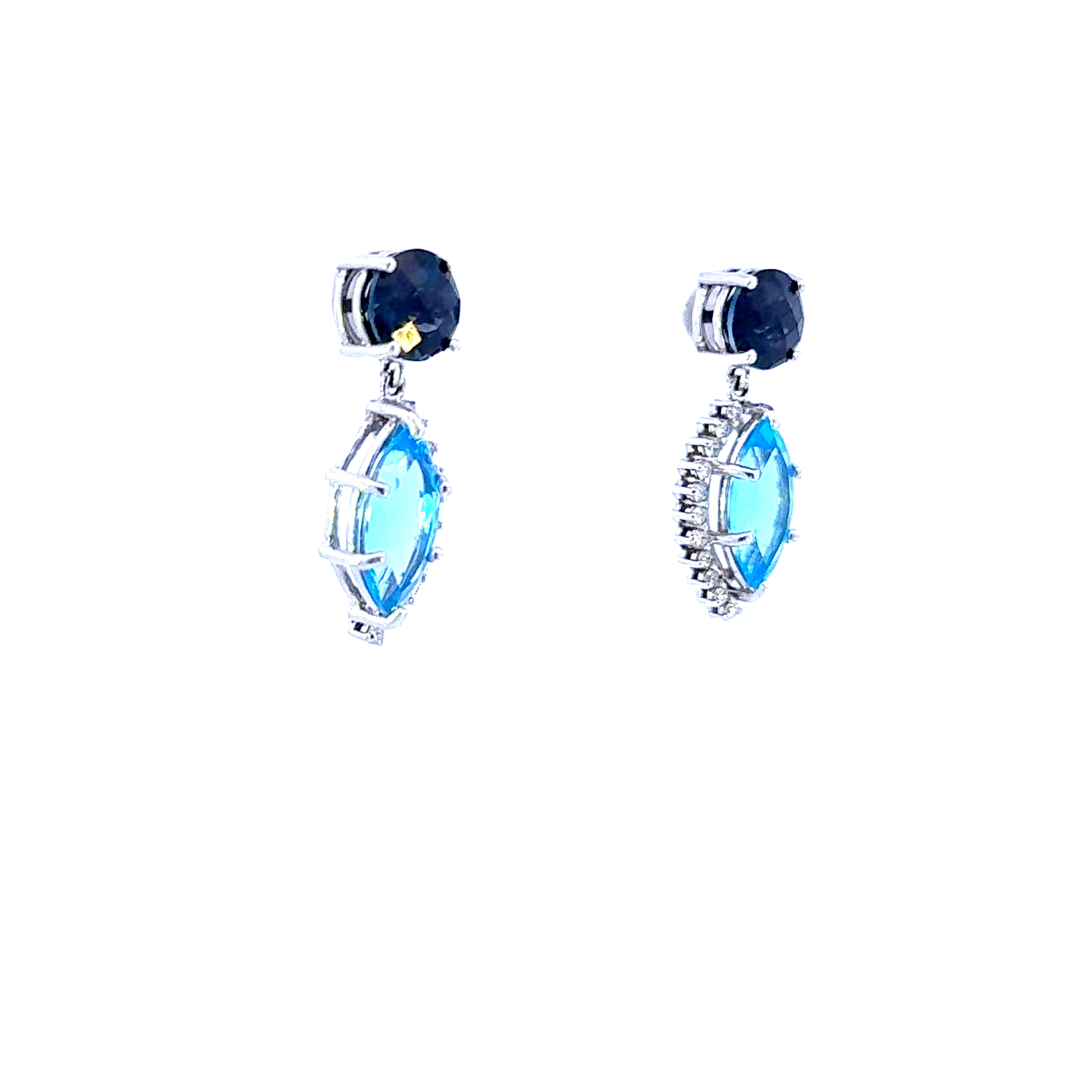 14k Topaz Drop Earrings