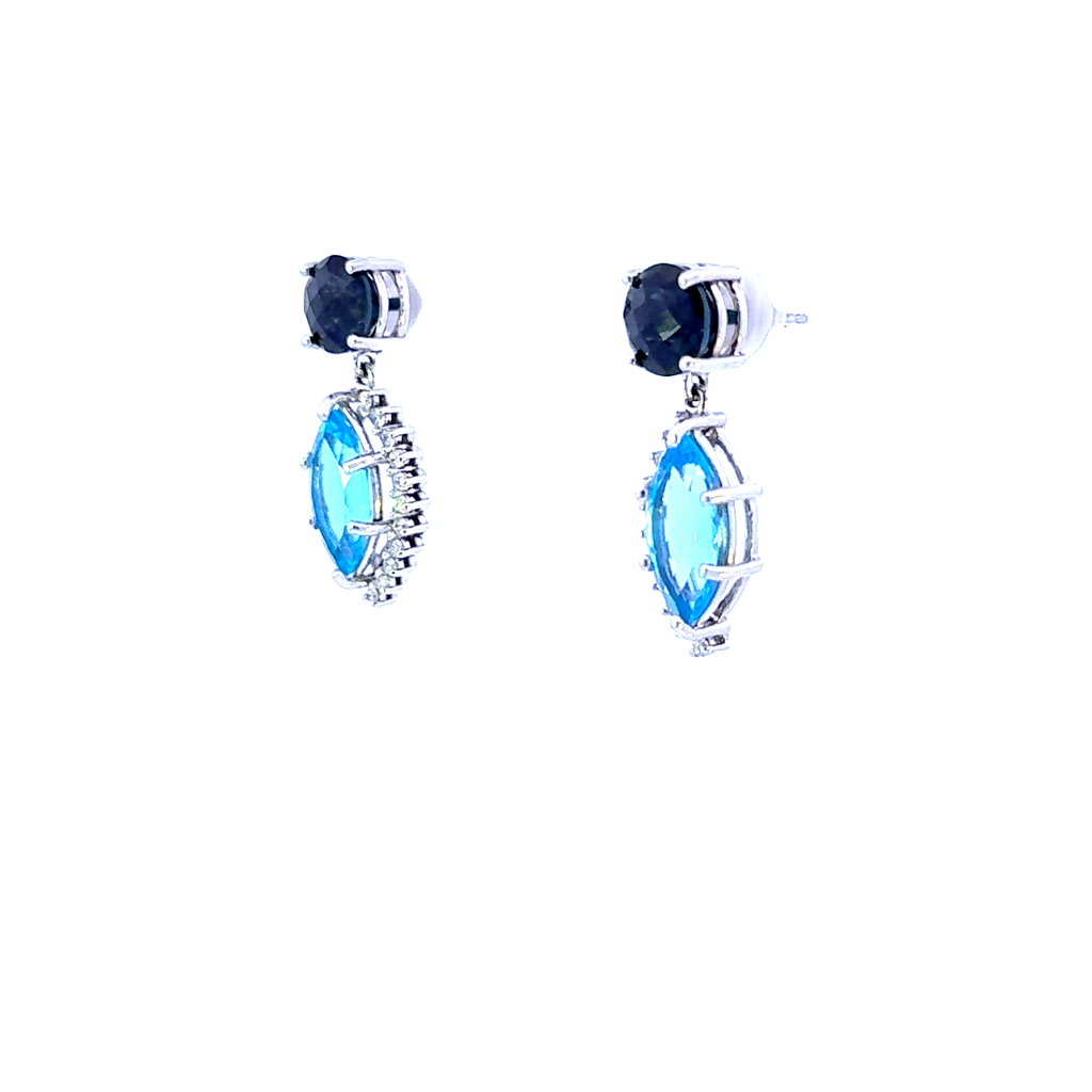 14k Topaz Drop Earrings