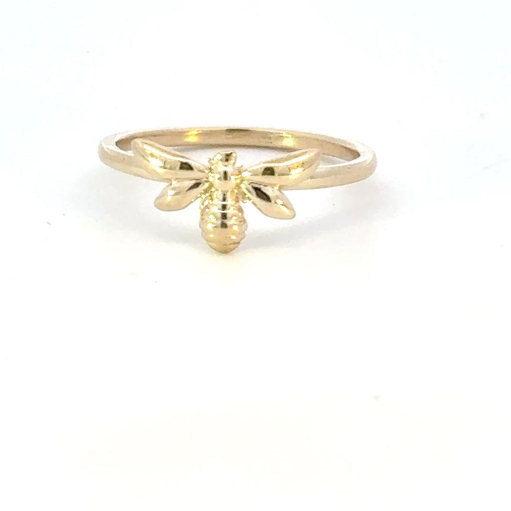 14K Gold Bee Ring