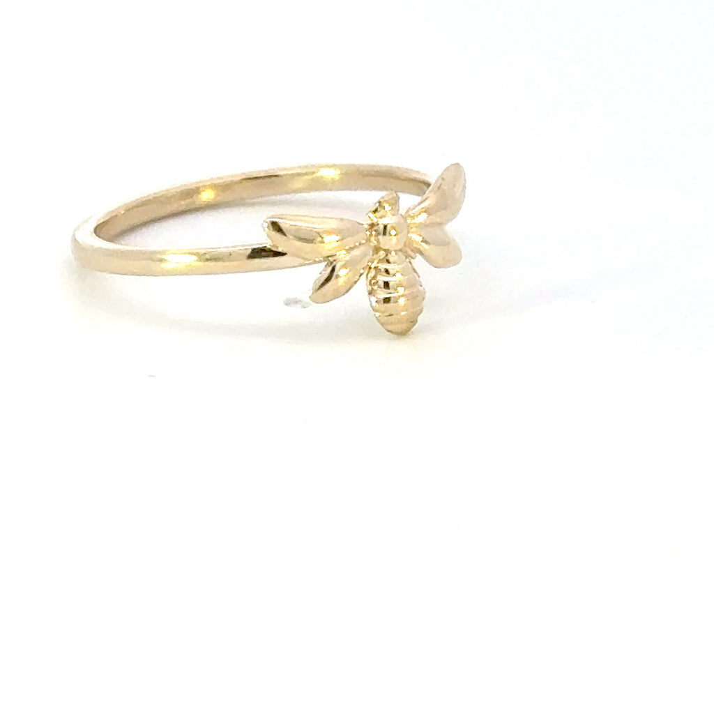 14K Gold Bee Ring