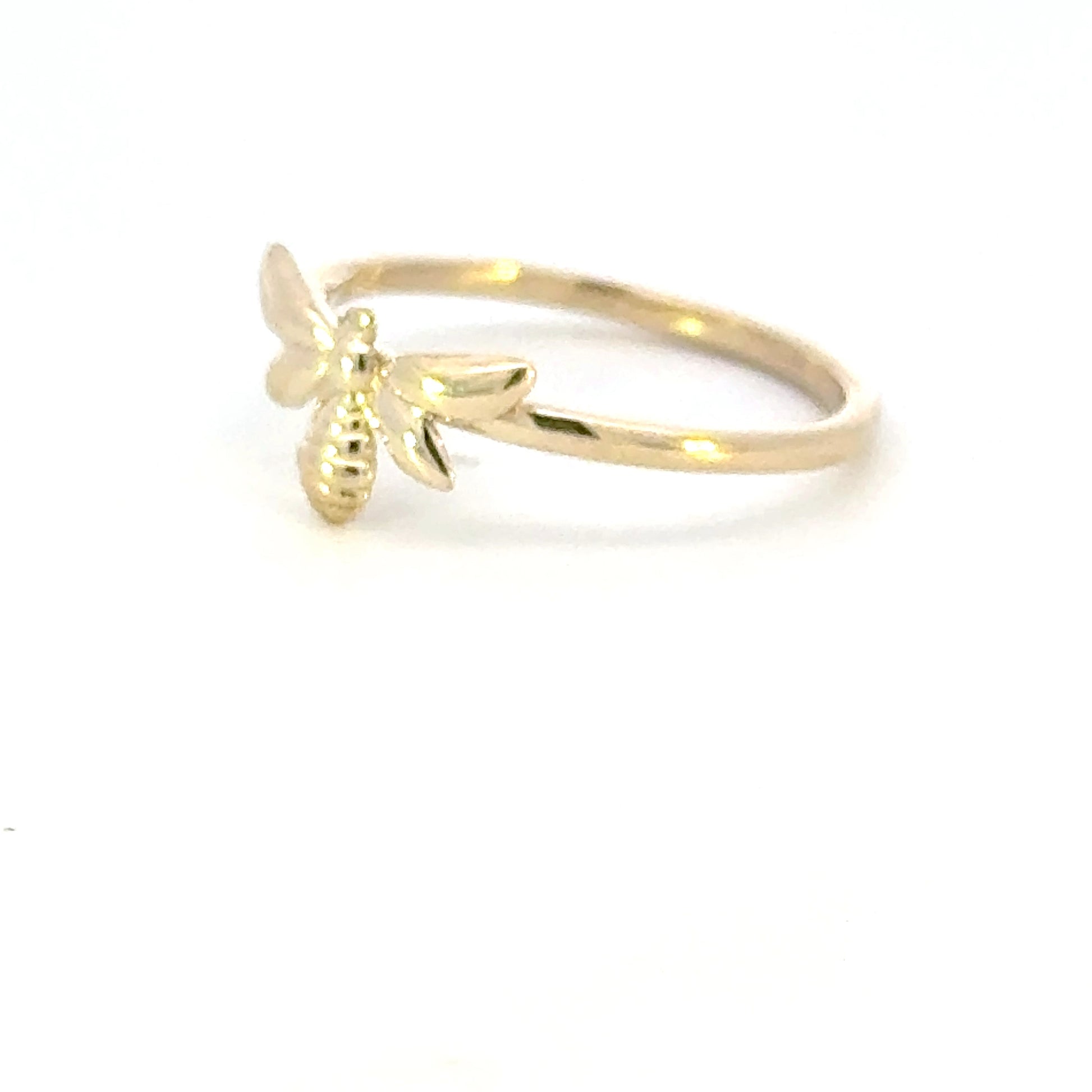 14K Gold Bee Ring