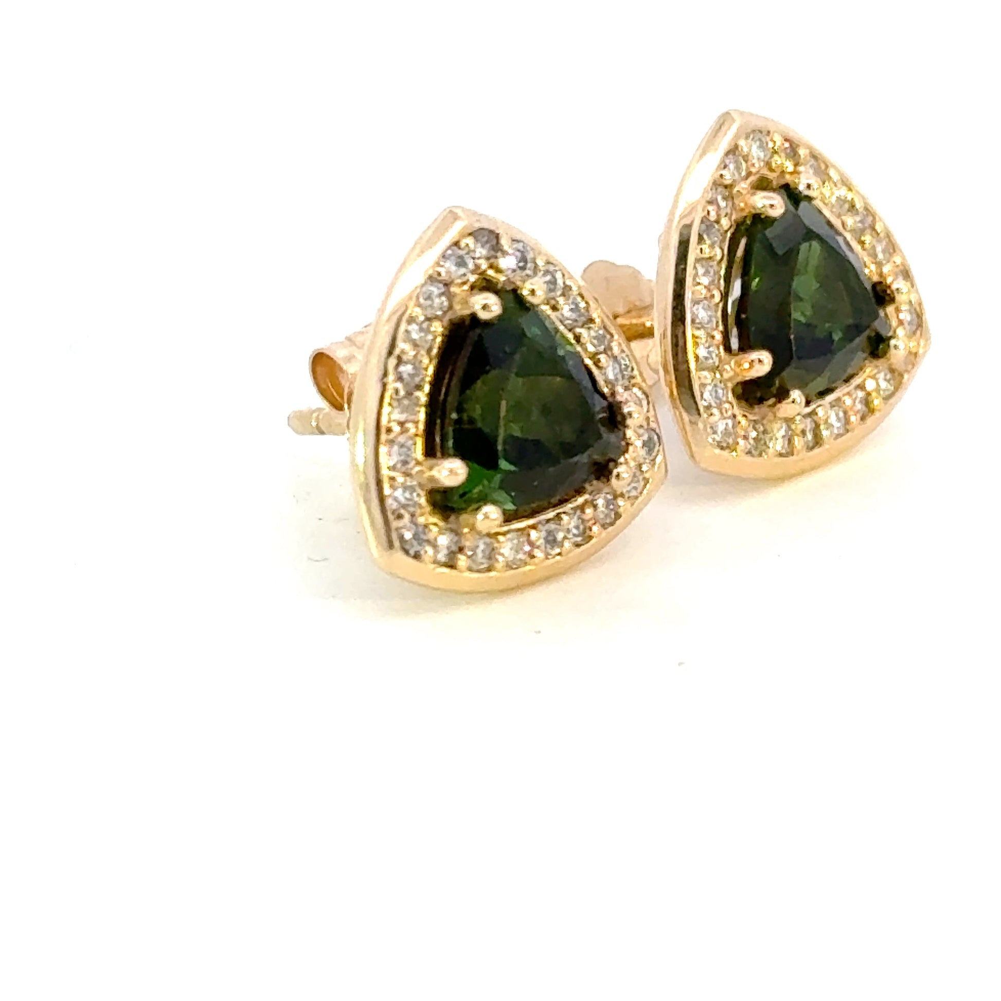 14k Trillion Green Tourmaline Earrings