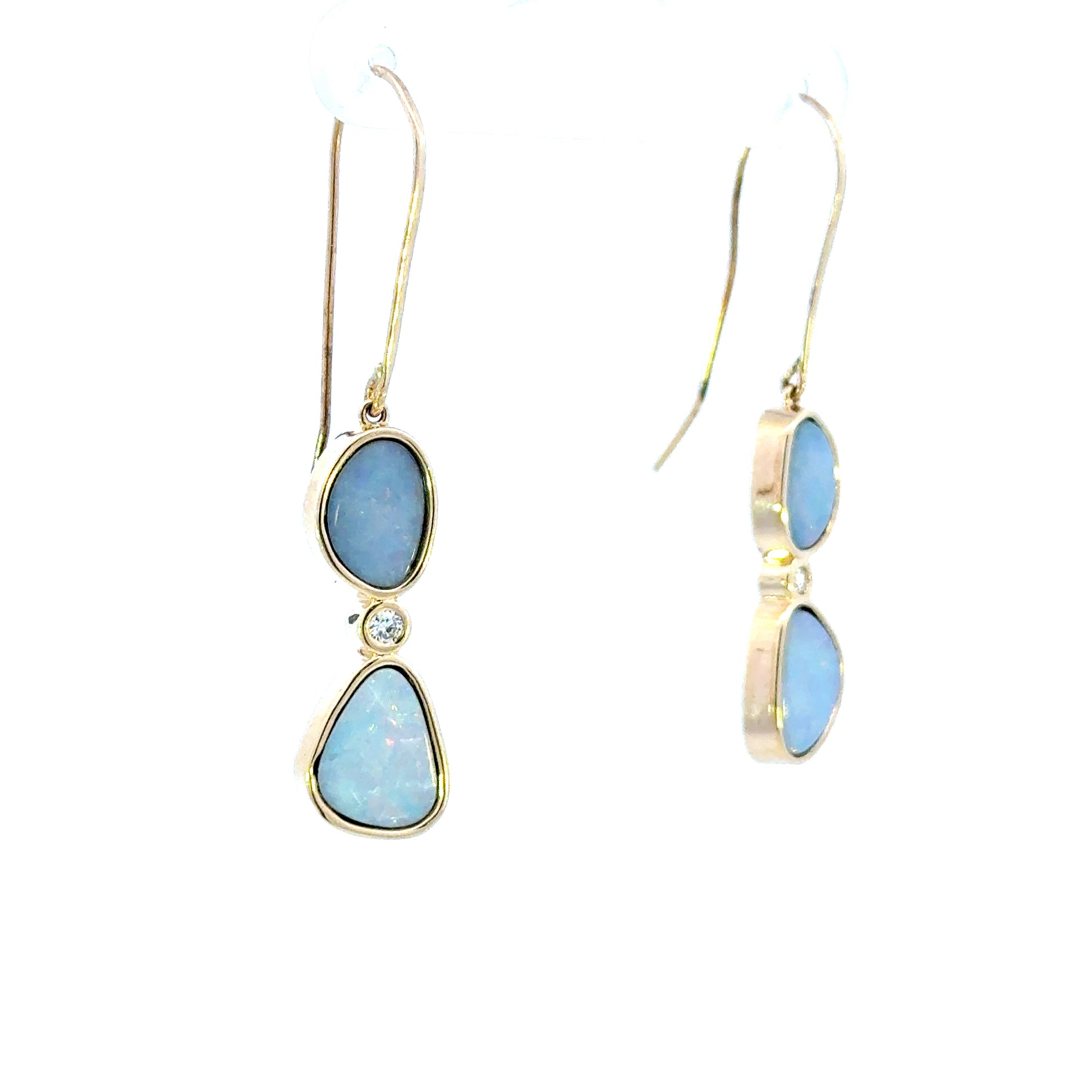 14k Opal Dangle Earrings