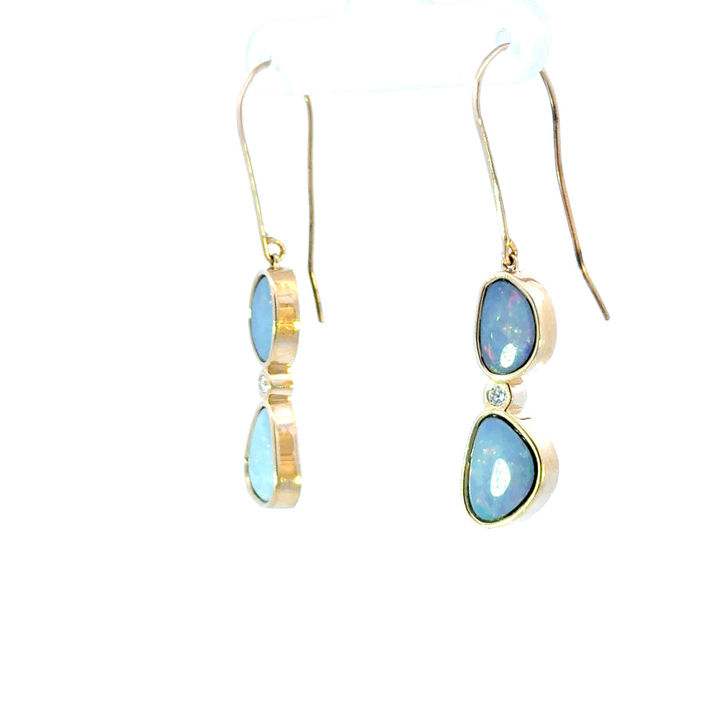 14k Opal Dangle Earrings