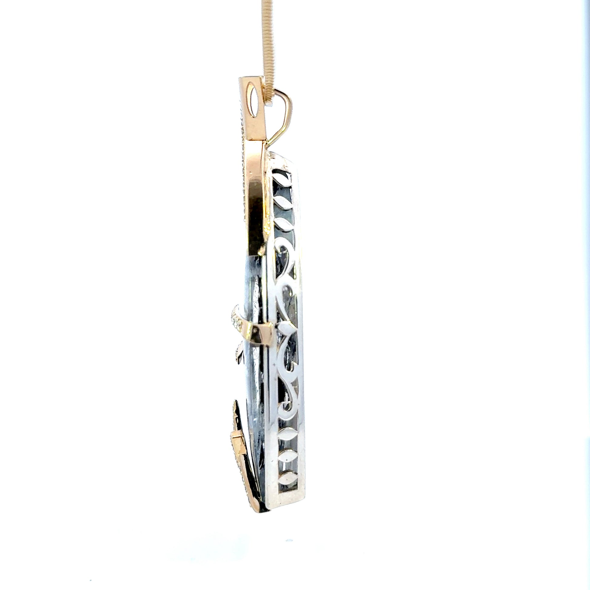 14K/Sterling Silver Dendrite Pendant