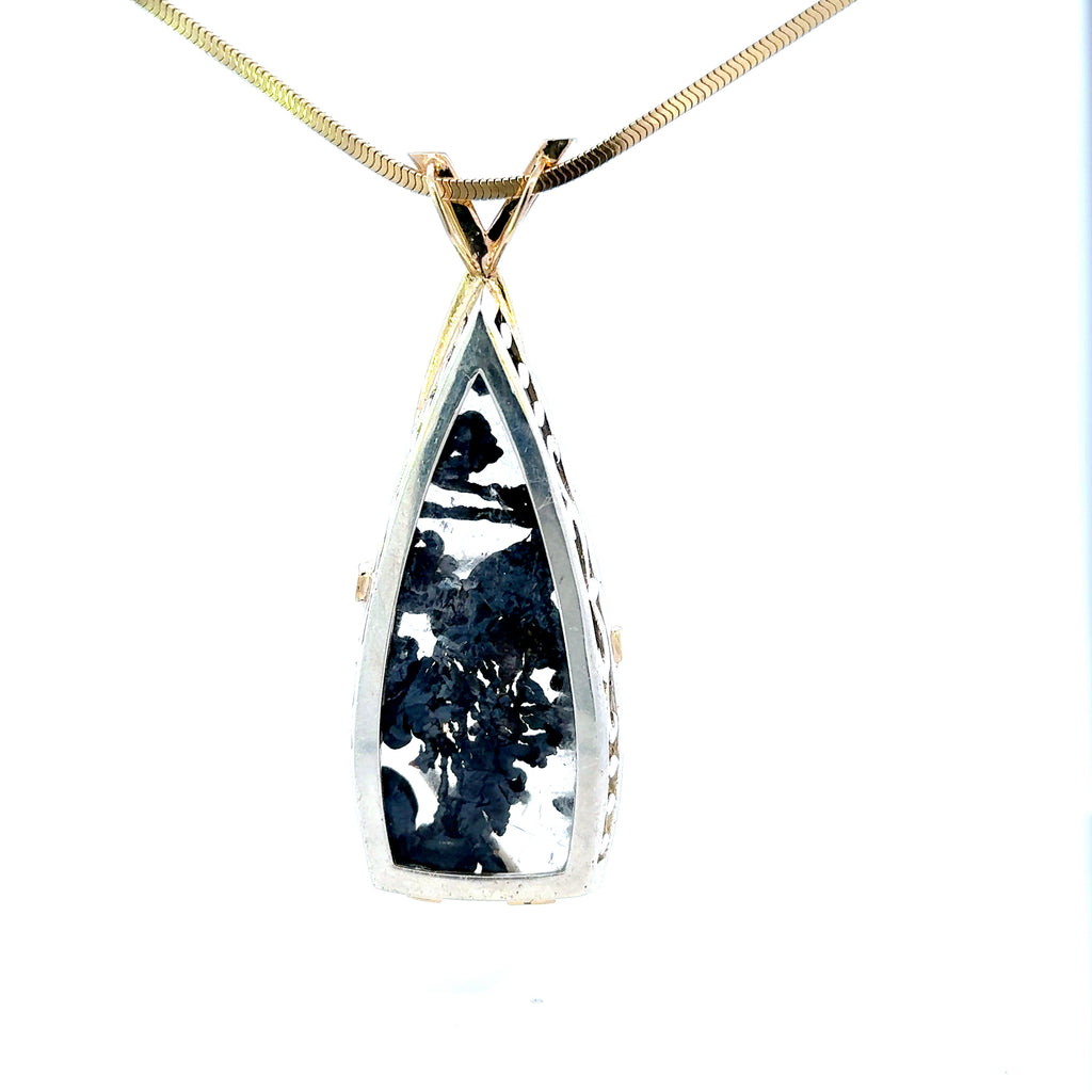 14K/Sterling Silver Dendrite Pendant