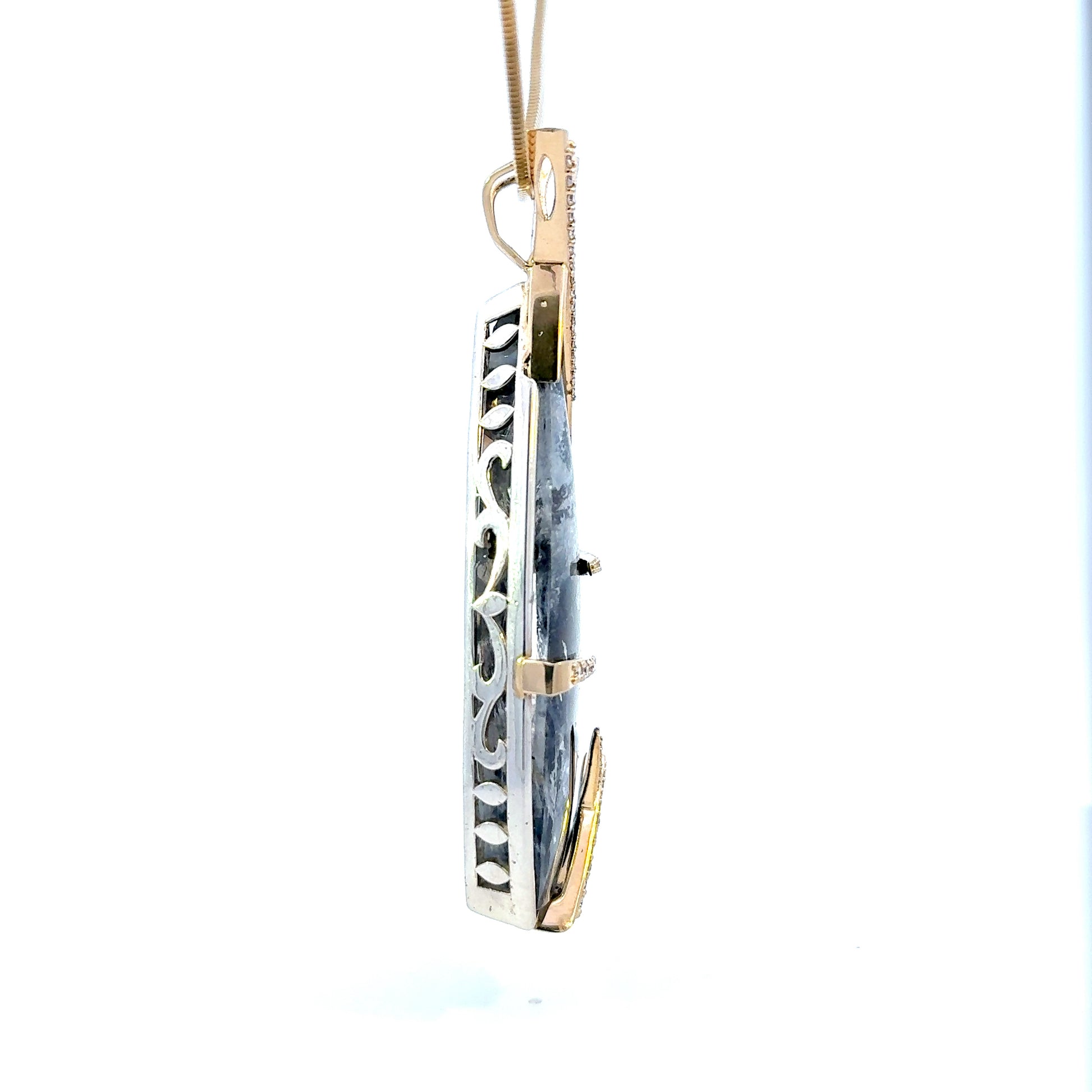 14K/Sterling Silver Dendrite Pendant