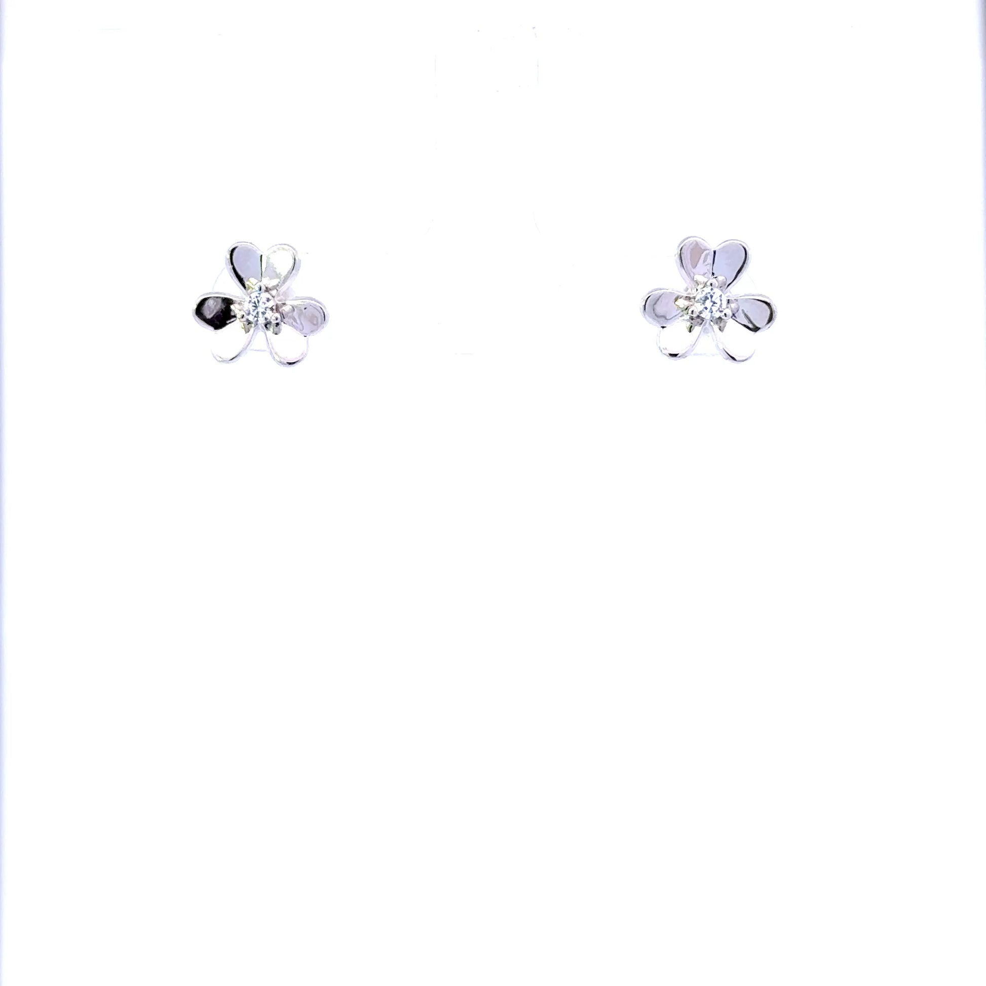 Small Sterling Silver Flower Earrings