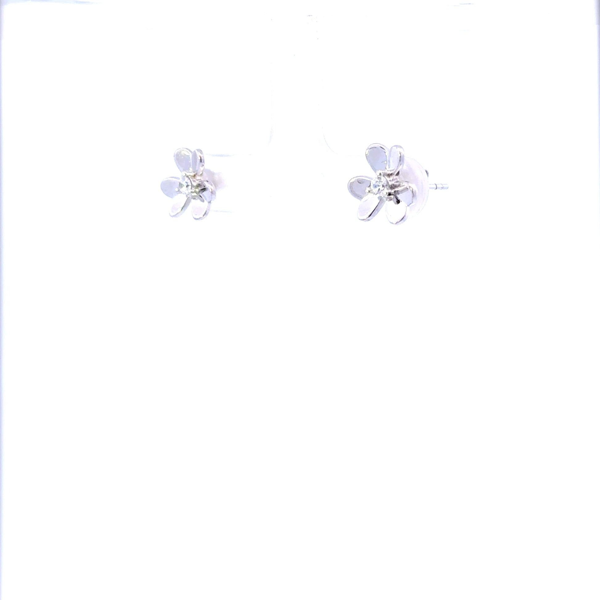 Small Sterling Silver Flower Earrings