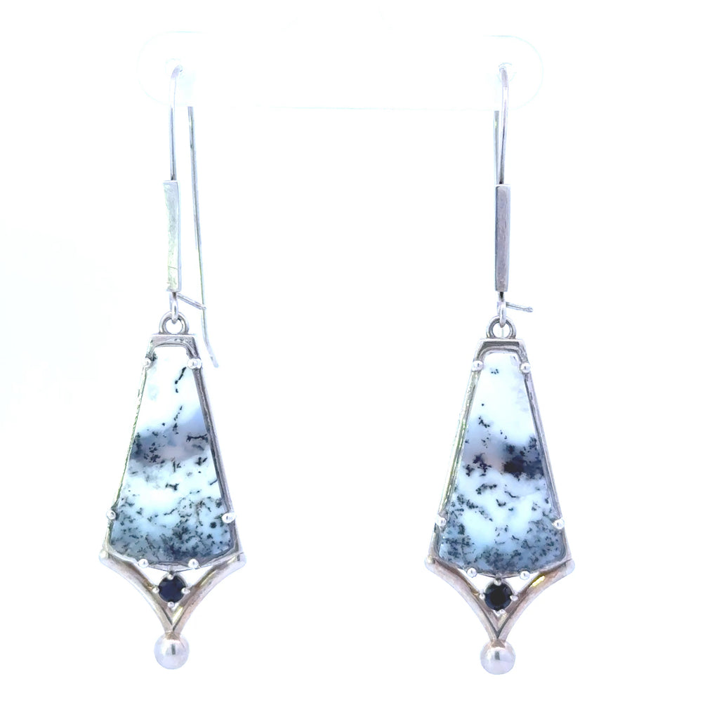 Sterling Silver Dendrite Earrings