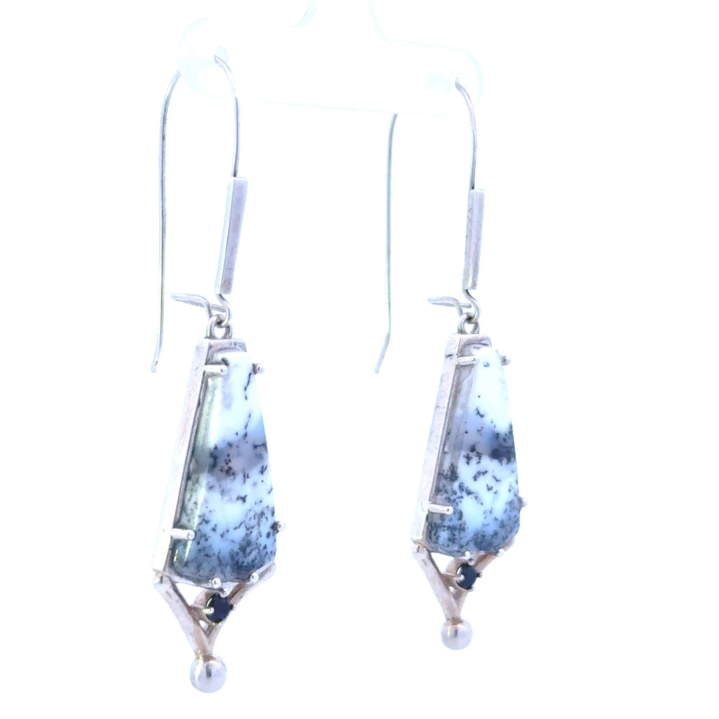 Sterling Silver Dendrite Earrings
