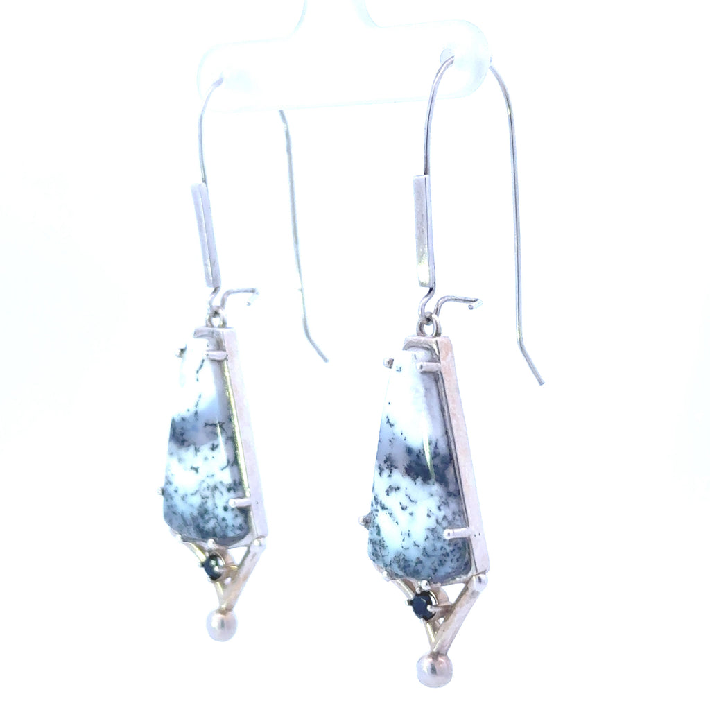 Sterling Silver Dendrite Earrings