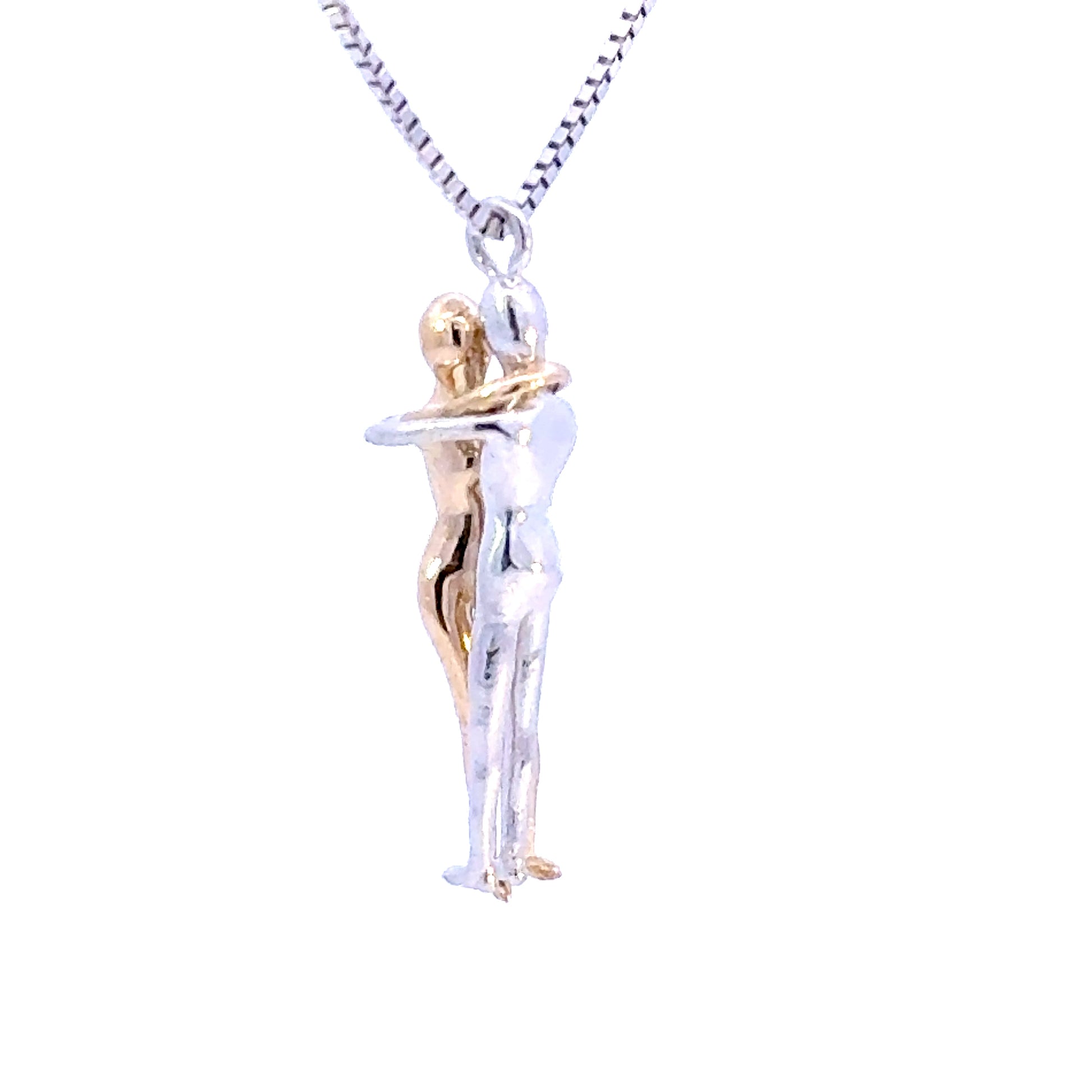 14k Hugging Couple Pendant