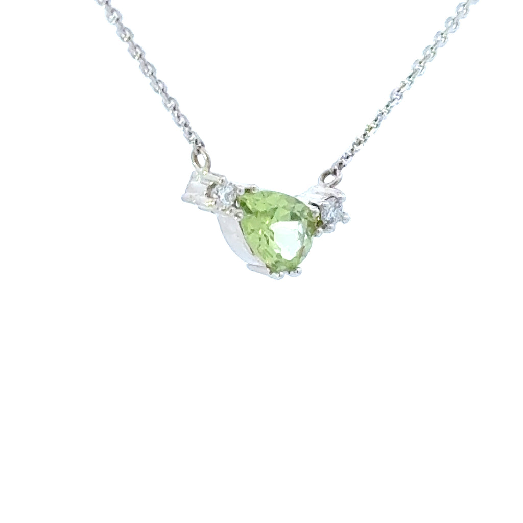 14k Peridot Pendant Necklace