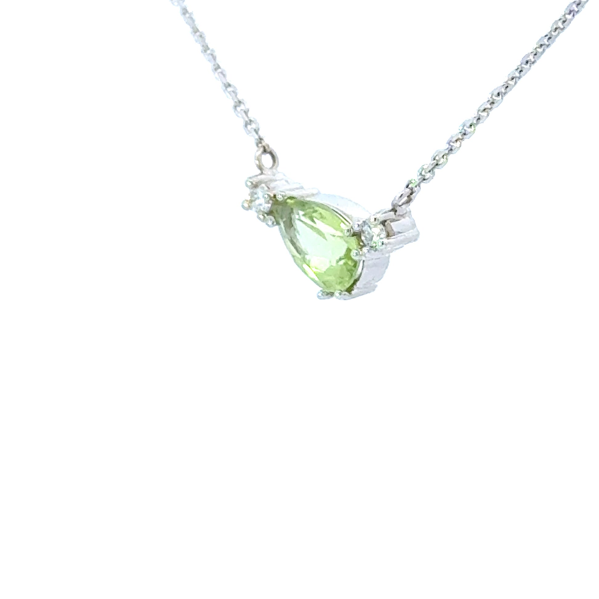 14k Peridot Pendant Necklace