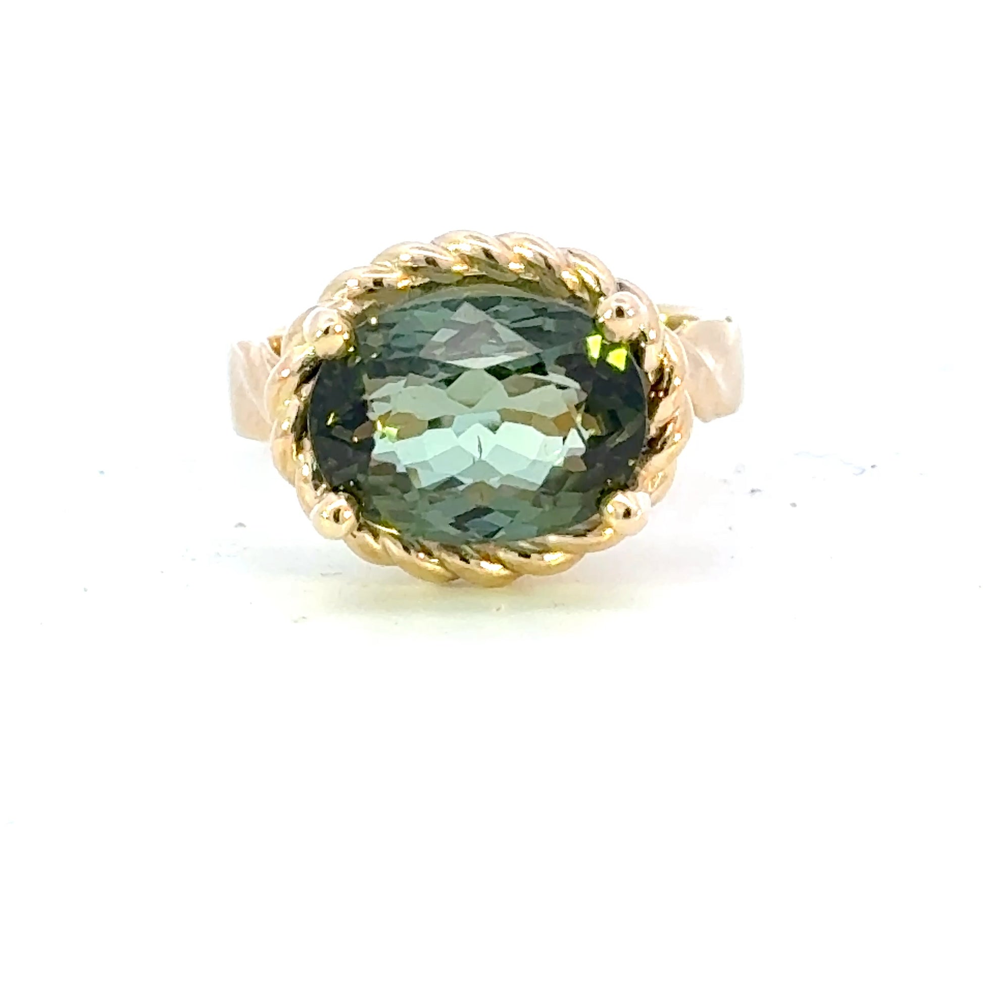 14K Green Tourmaline Ring