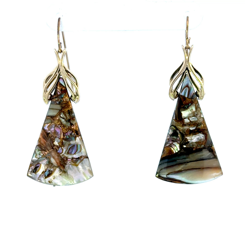 14k Abalone Shell Earrings