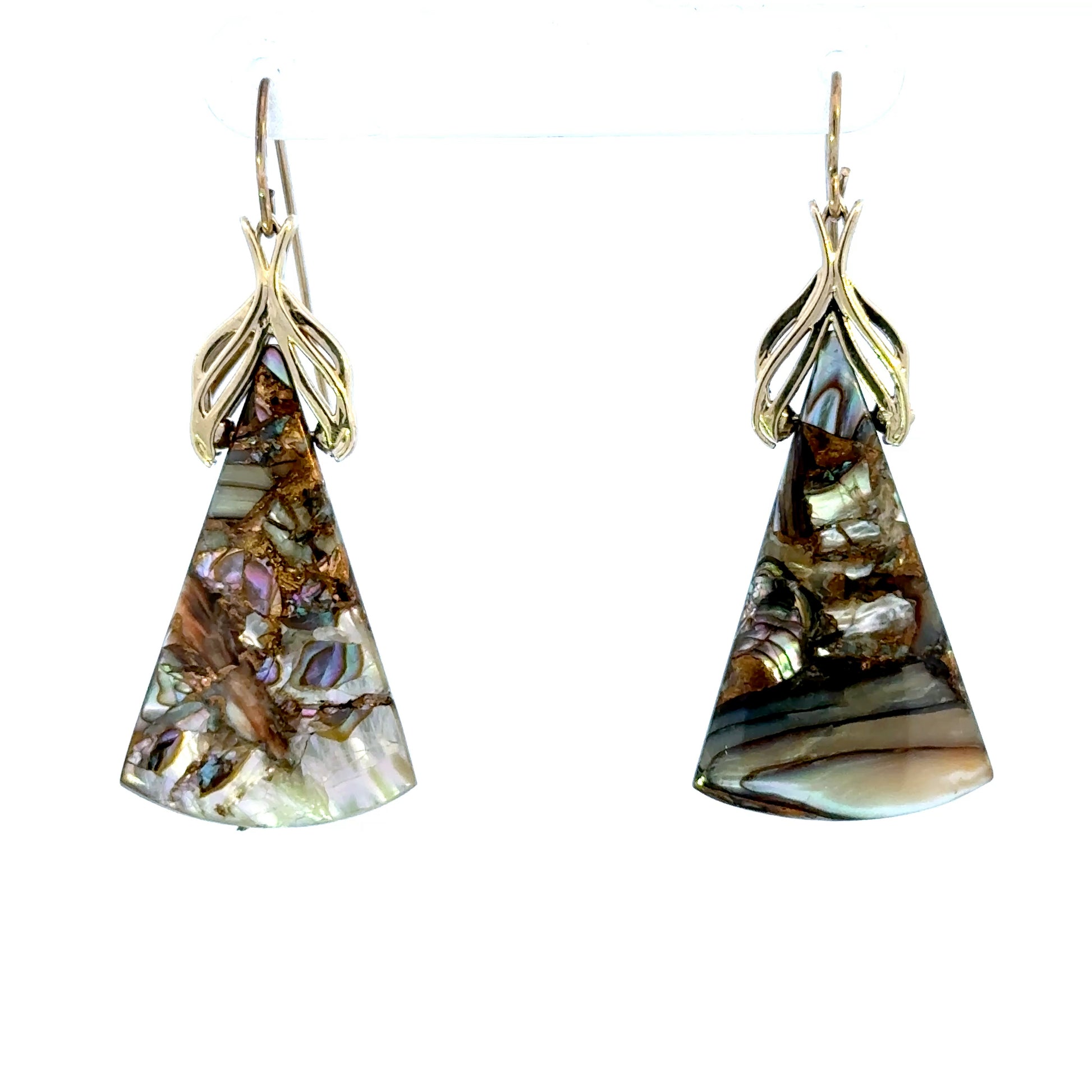 14k Abalone Shell Earrings