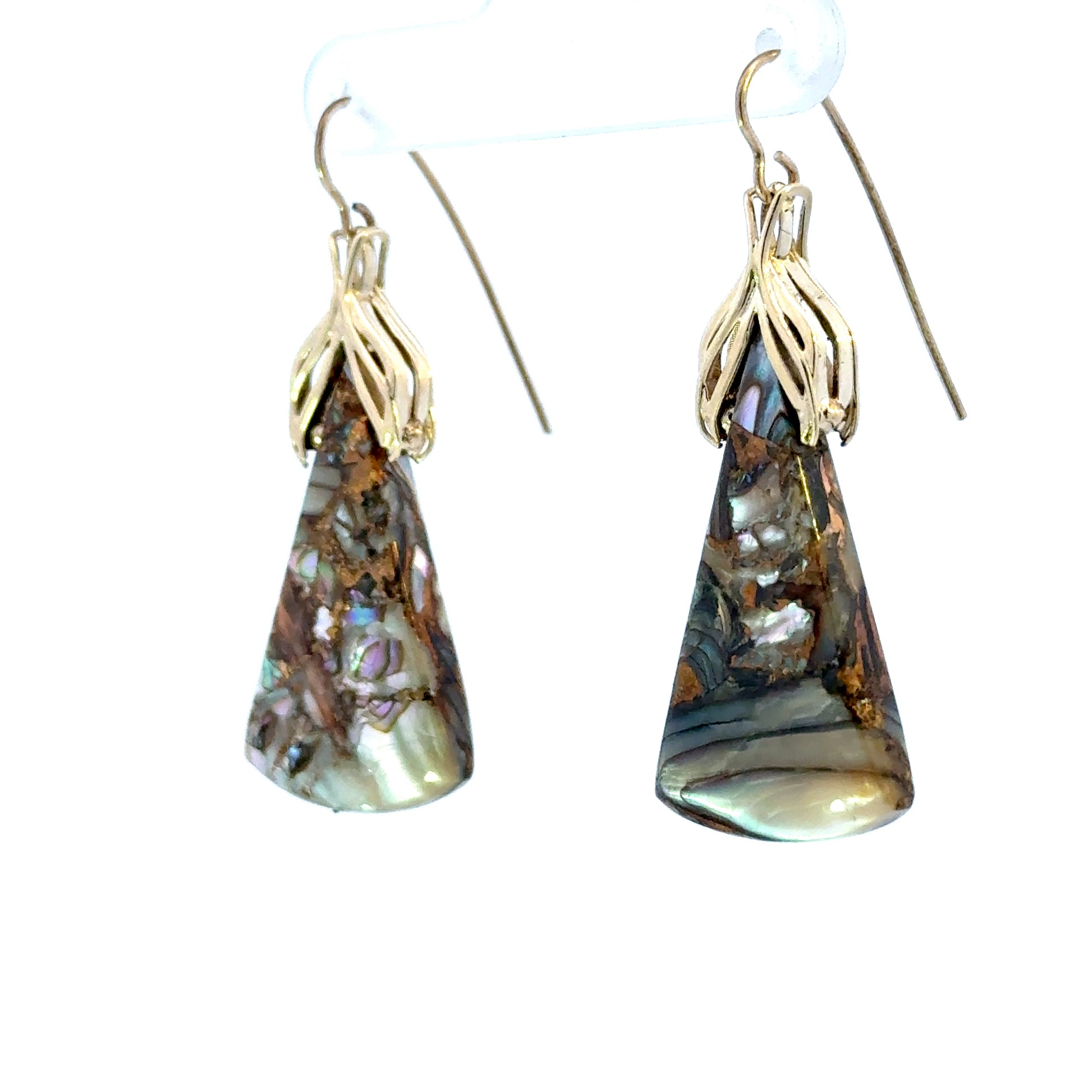 14k Abalone Shell Earrings