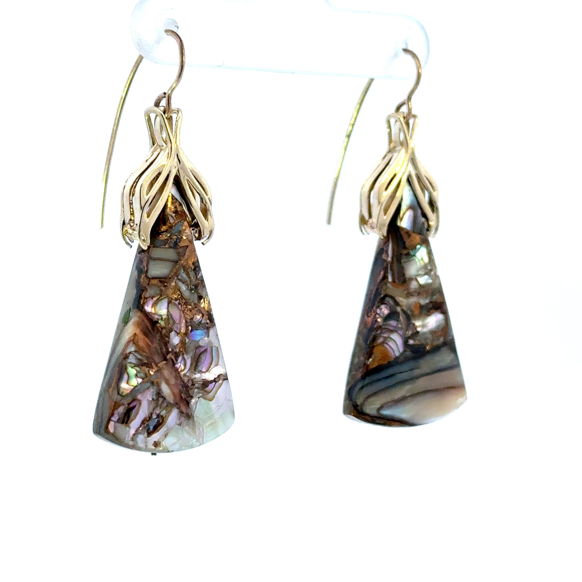 14k Abalone Shell Earrings