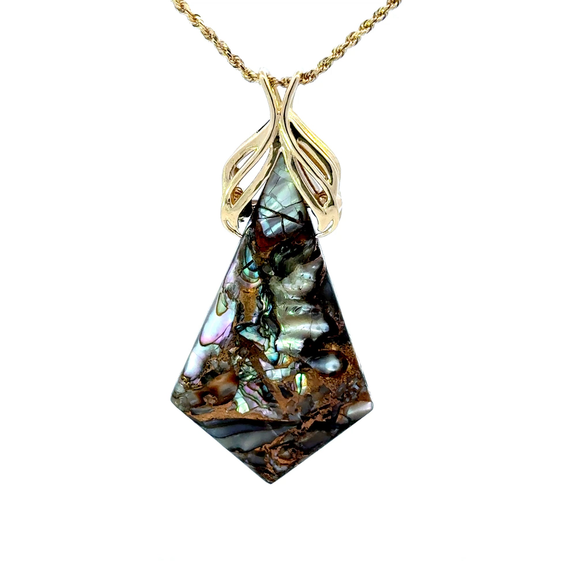 14k Abalone Shell Pendant