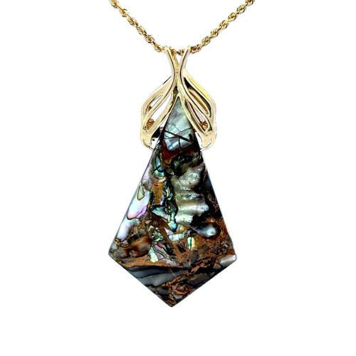 14k Abalone Shell Pendant