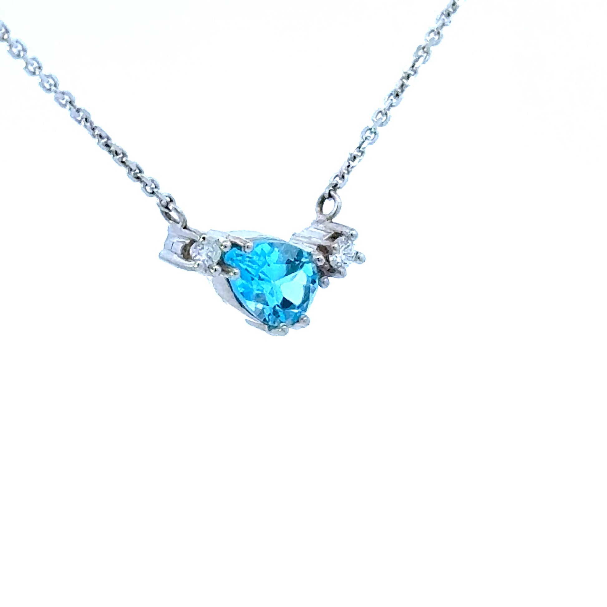 14K Pear Aquamarine Pendant