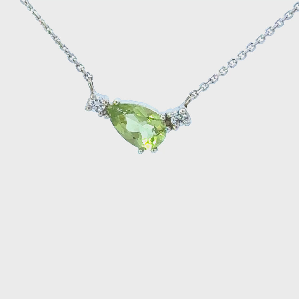 14k Peridot Pendant Necklace