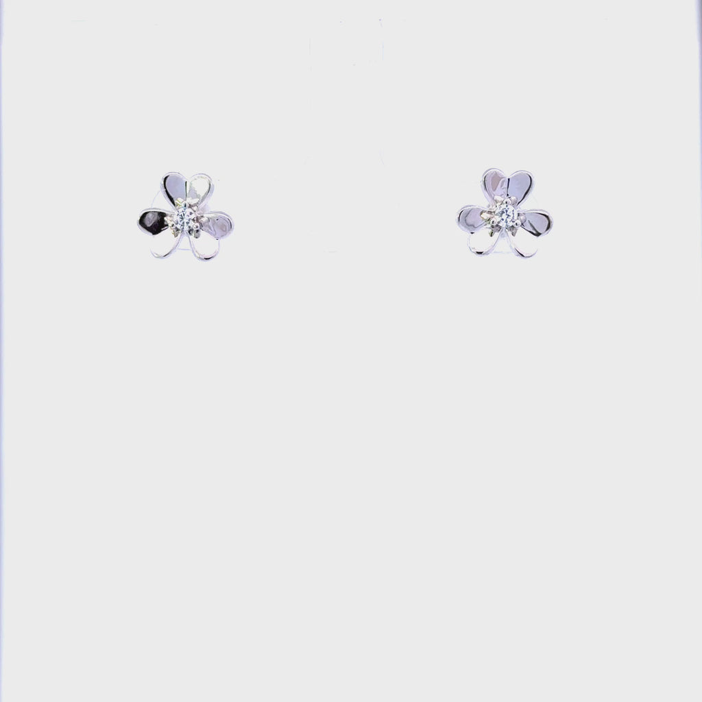 Small Sterling Silver Flower Earrings