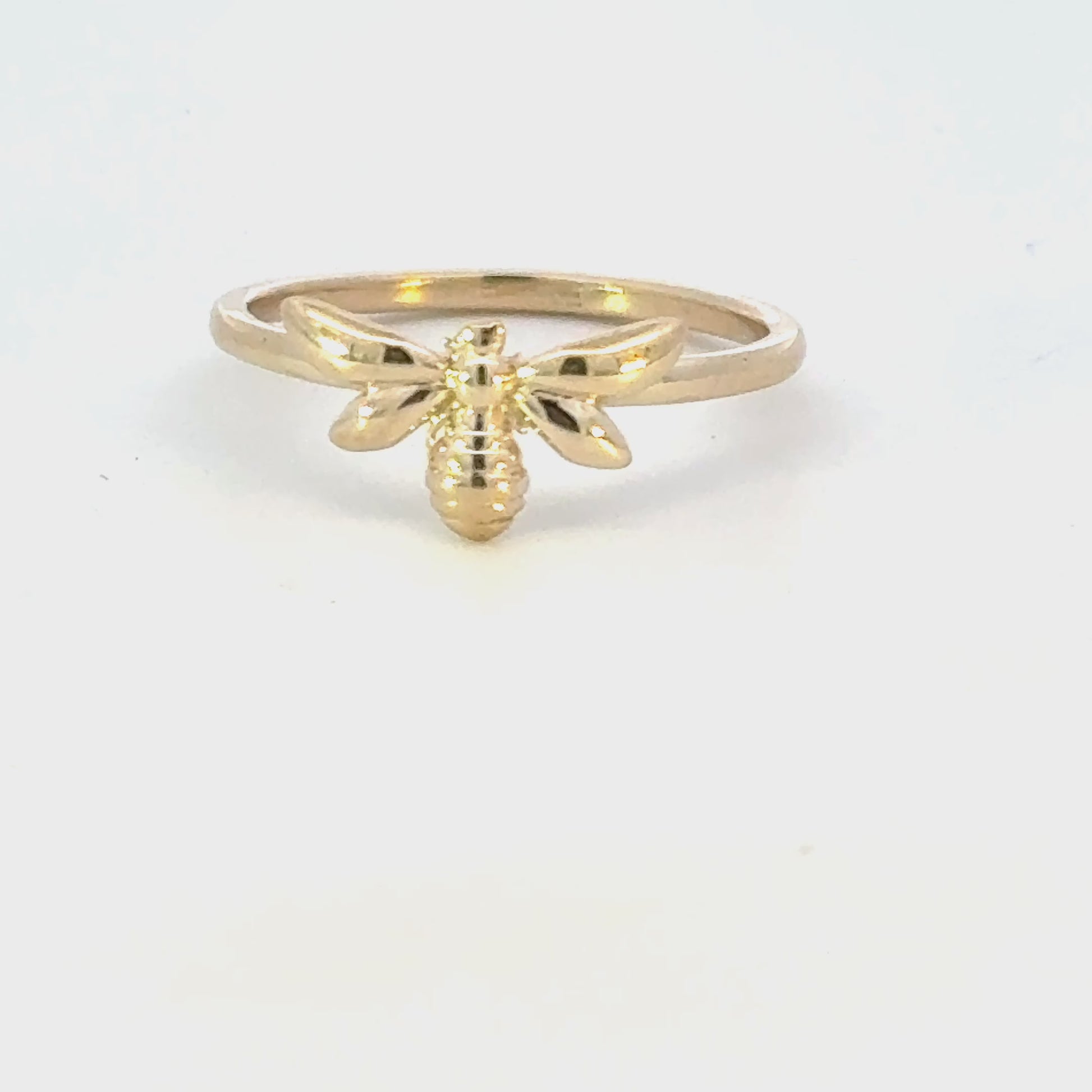 14K Gold Bee Ring