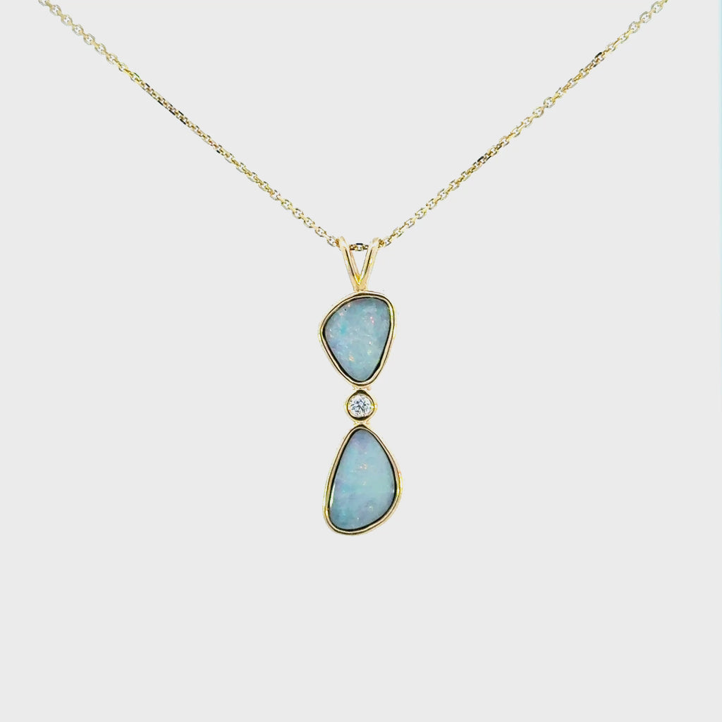 14k Australian Opal Pendant