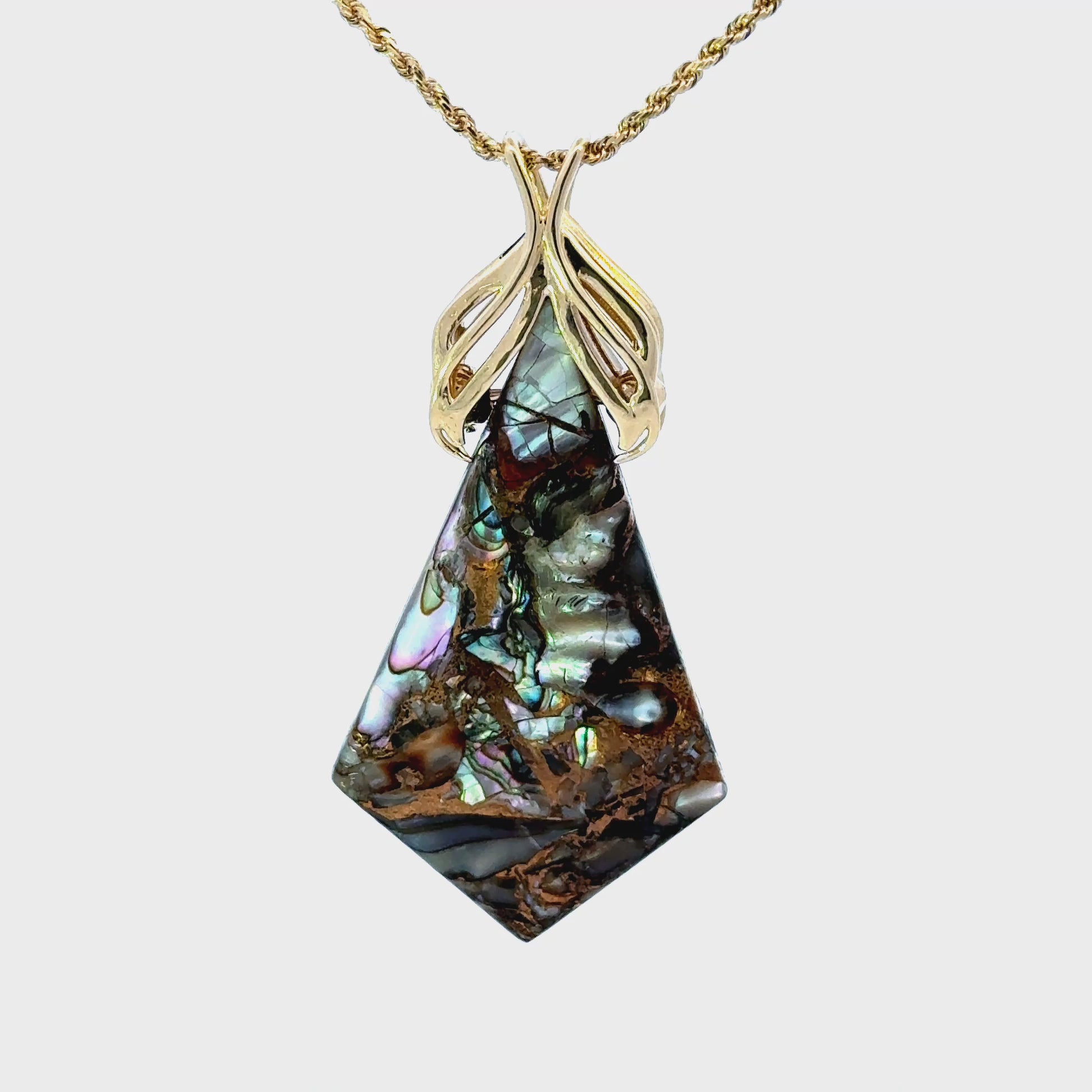 14k Abalone Shell Pendant