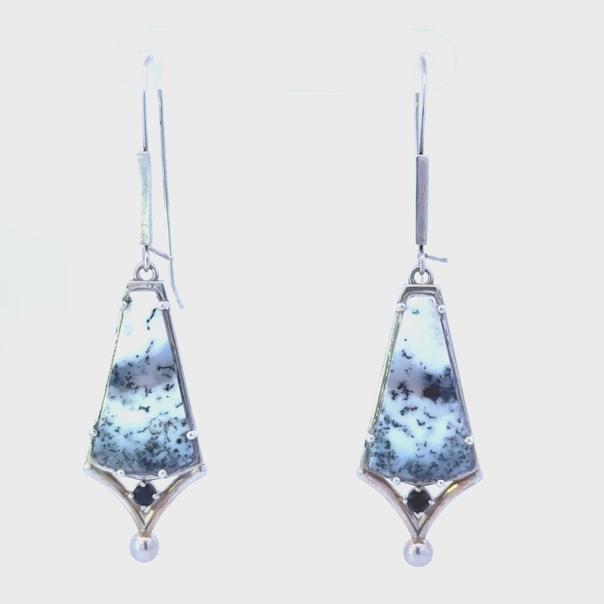 Sterling Silver Dendrite Earrings