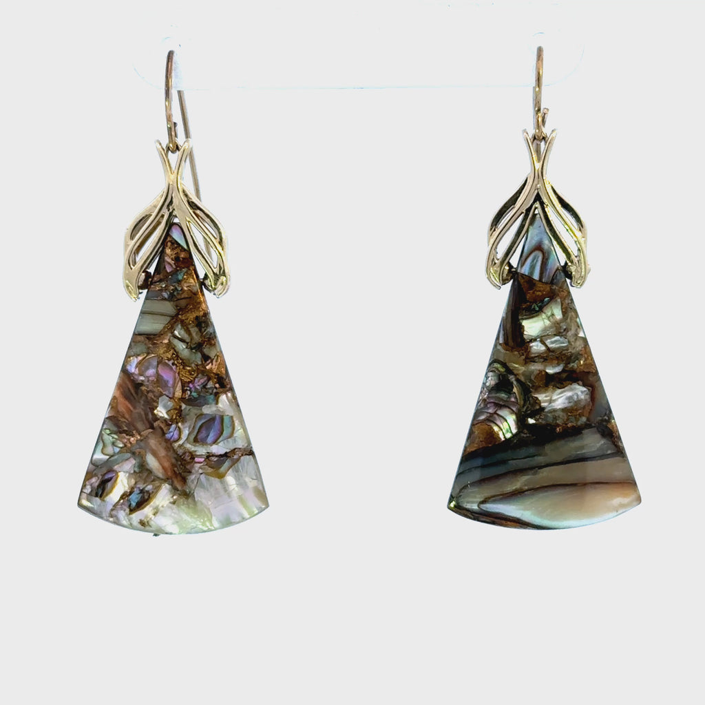 14k Abalone Shell Earrings