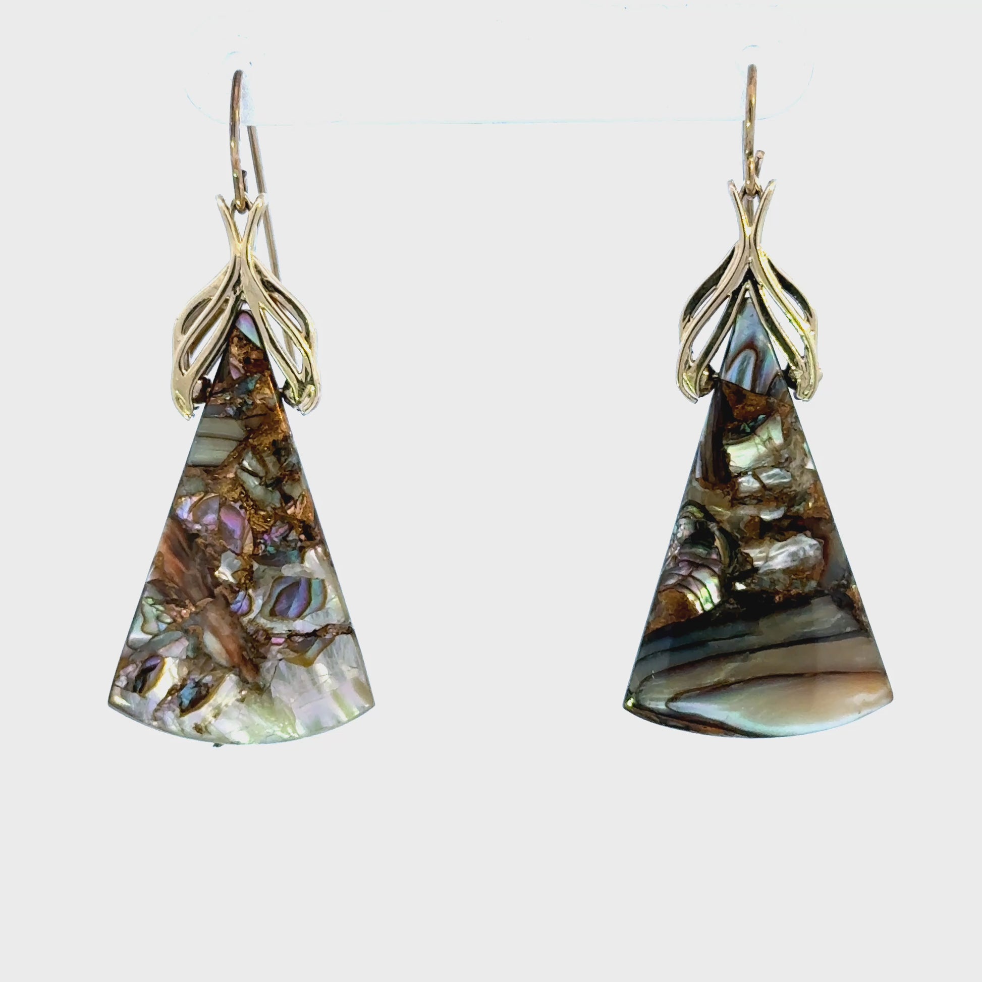 14k Abalone Shell Earrings